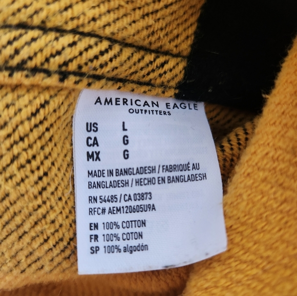 American Eagle Plaid Flannel Shirt - Picture 6 of 6